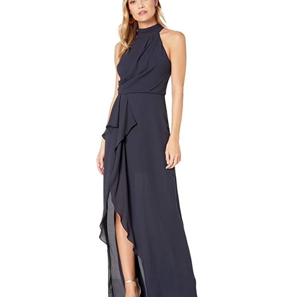 Elegant Black Halter Maxi Dress